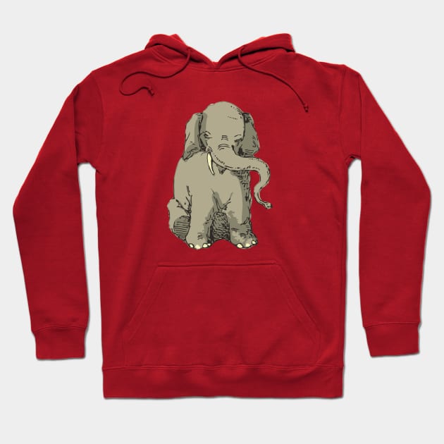 Baby Elephant Hoodie by linesdesigns